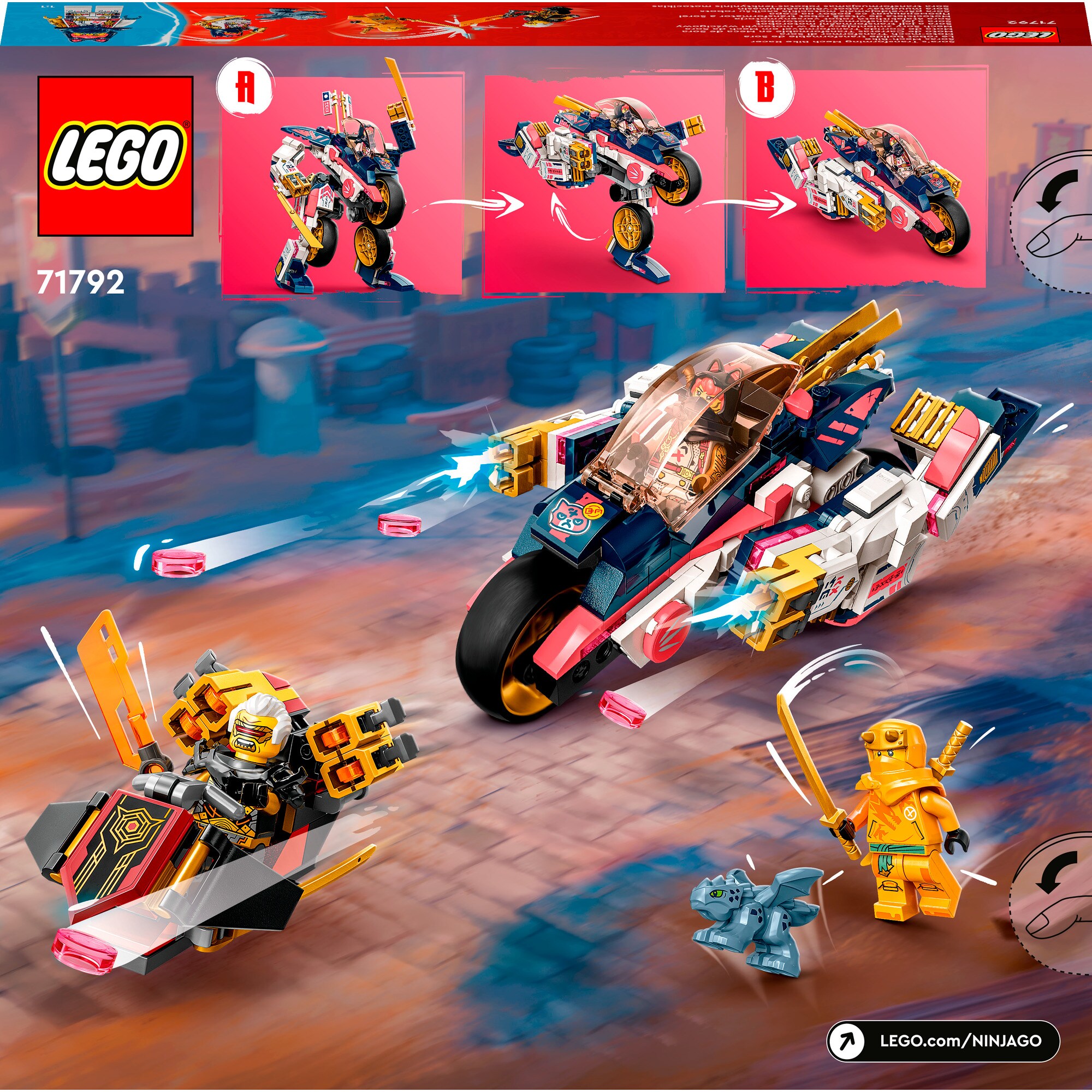 LEGO Konstruktionsspielzeug Ninjago Soras Mech-Bike