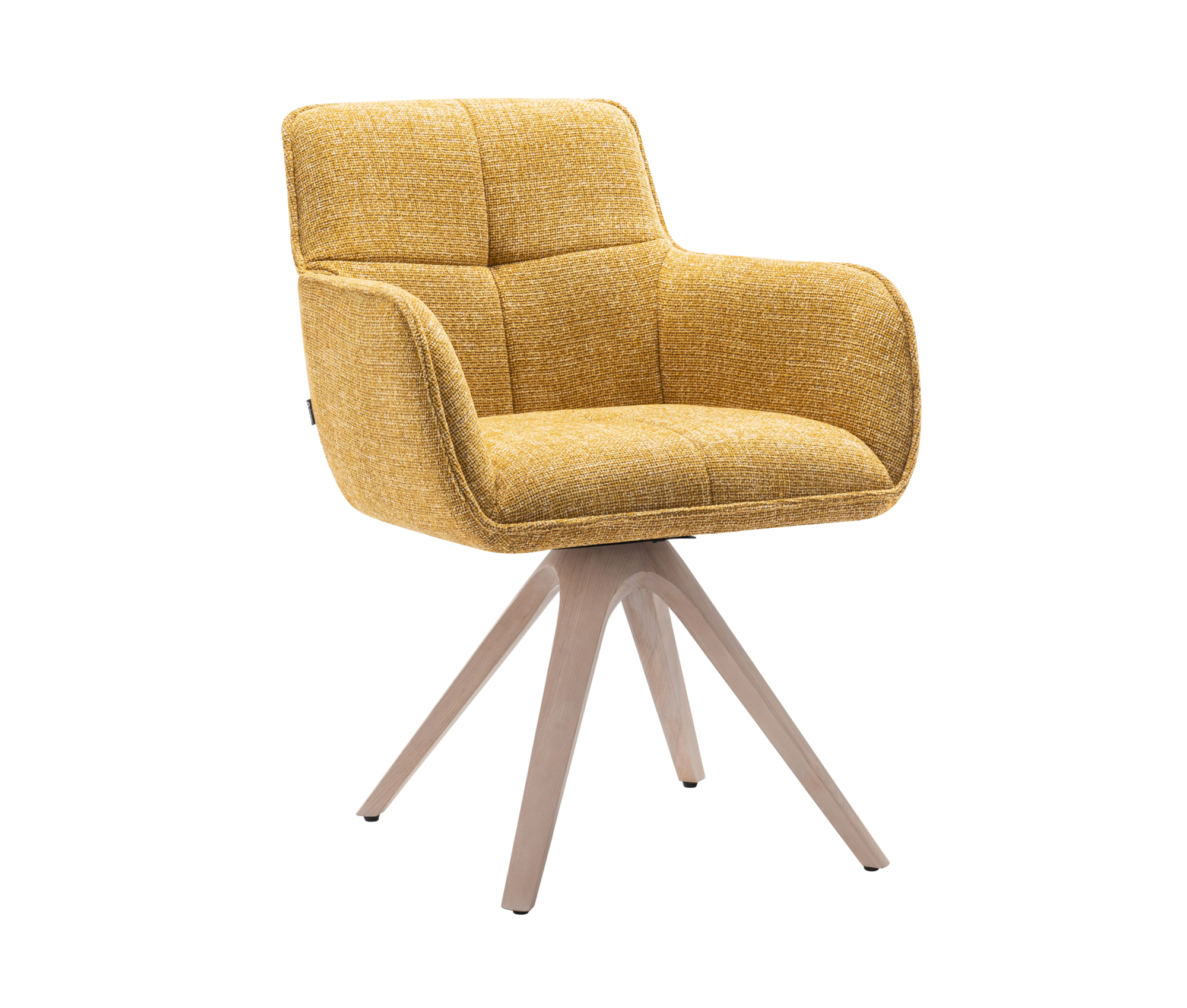 Draaistoel Tracy wooden geel