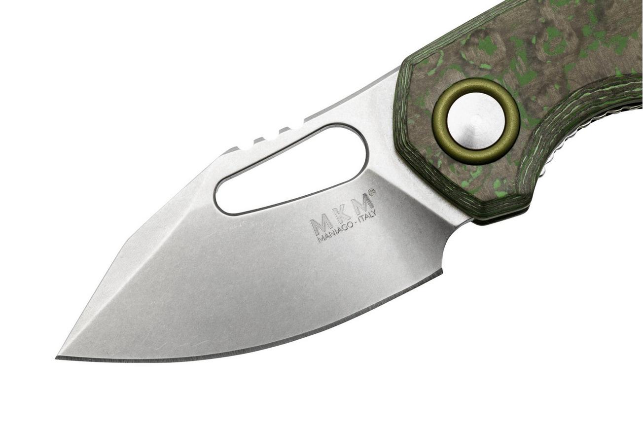 MKM Isonzo FX03-3CJ Clip Point Stonewashed, Jungle Wear Carbon Fiber zakmes, Jesper Voxnaes design