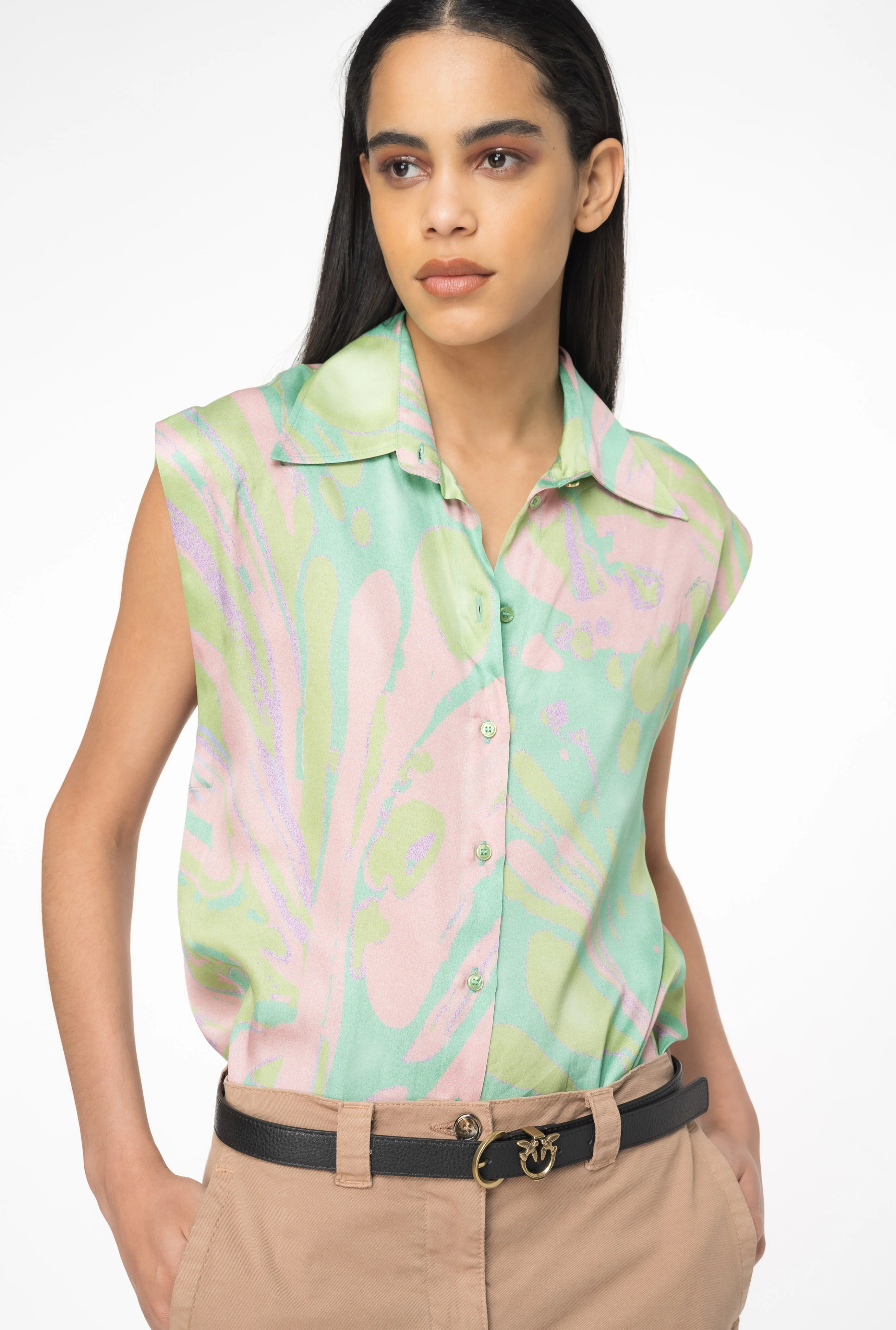 Chemise à mancherons et imprimé splash | Multicolore