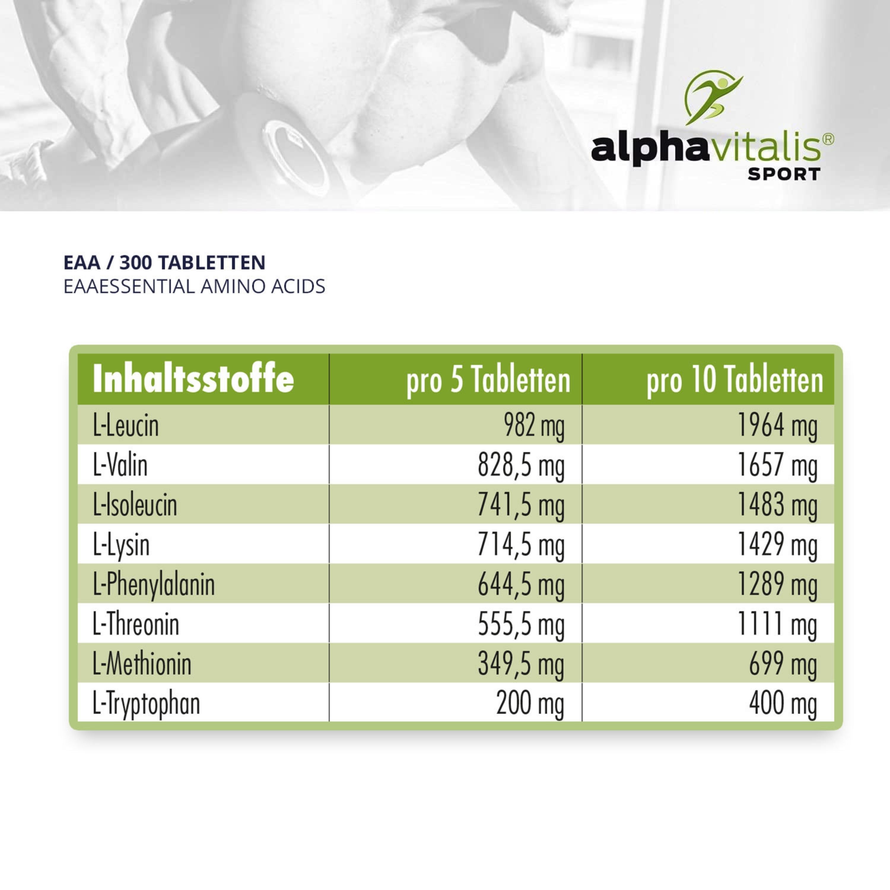 Alphavitalis® EAA Tabletten vegan - Essentielle Aminosäuren