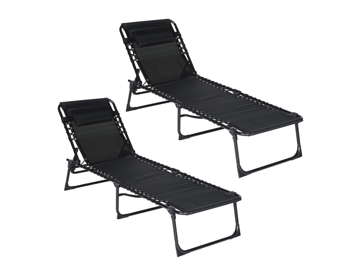 Infinity goods set van 2 verstelbare ligbedden - Anthracite