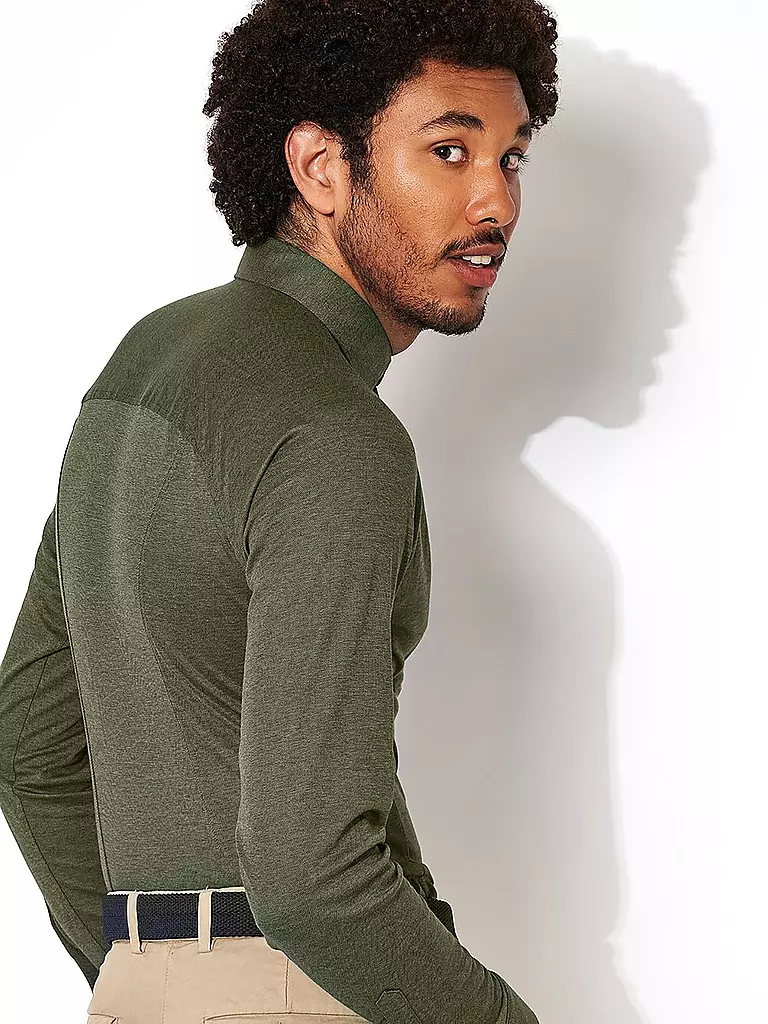 DESOTO Jerseyhemd Slim Fit olive