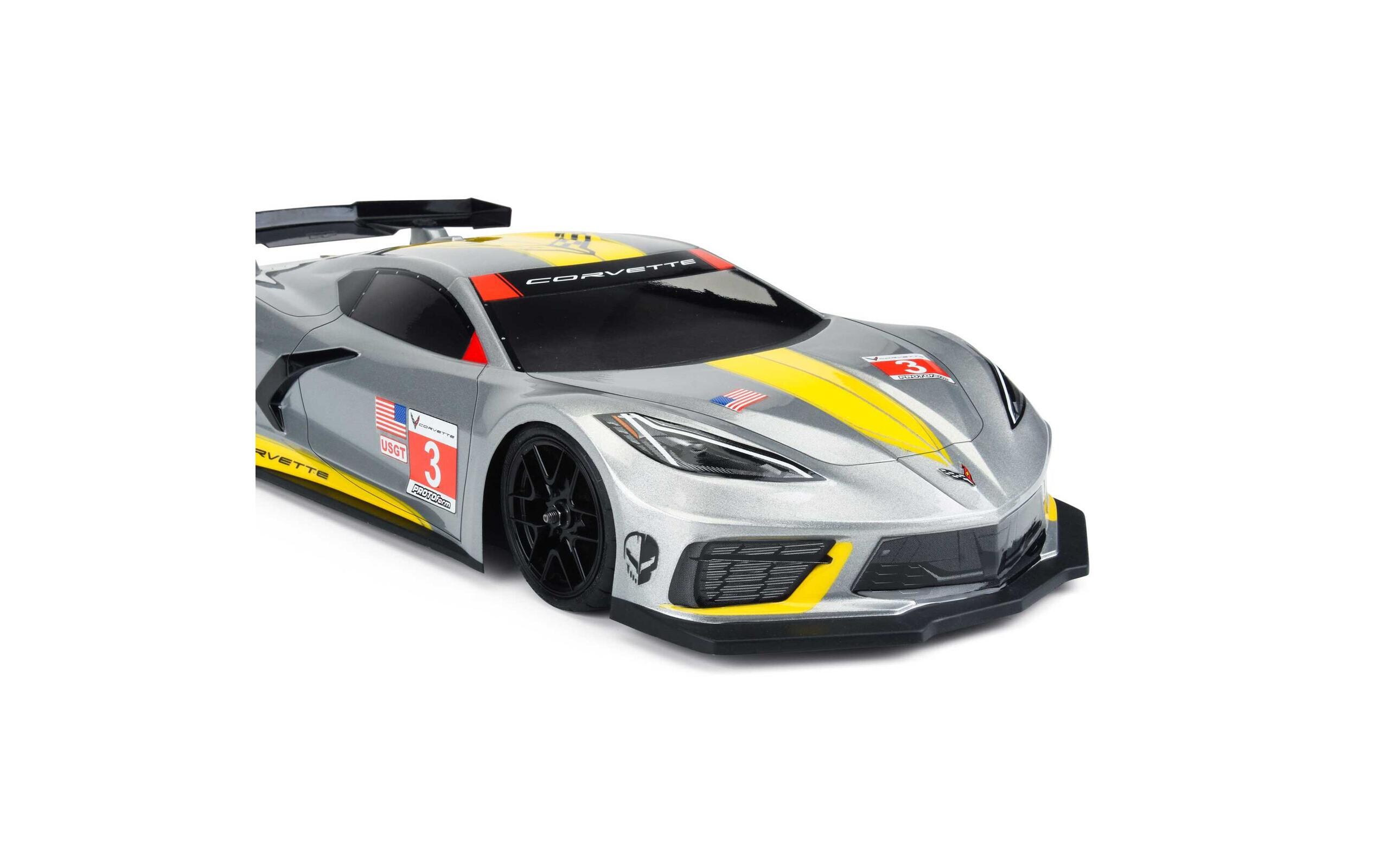 Karosserie Chevrolet Corvette C8 unlackiert, 1:10190 mm Tourenwagen Karosserie