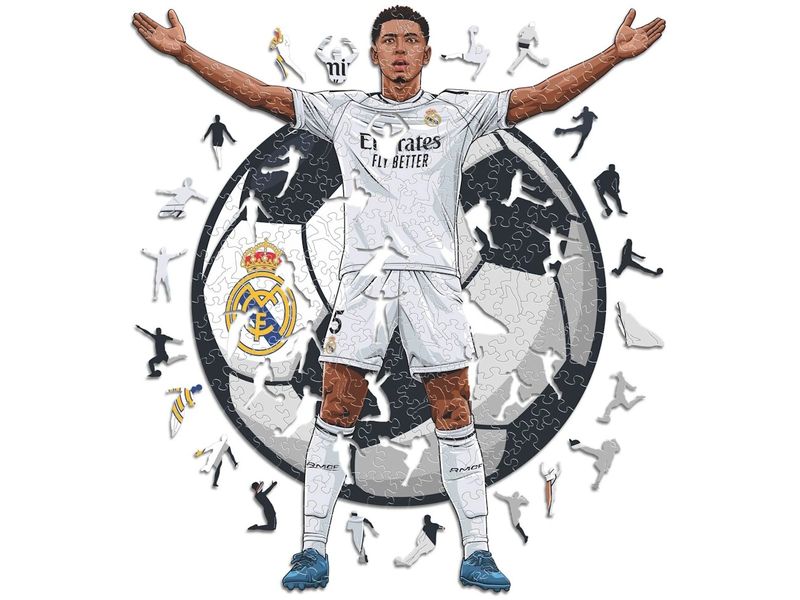 Iconic Puzzle Jude Bellingham – Real Madrid Lizenziertes Holzpuzzle, Grösse M