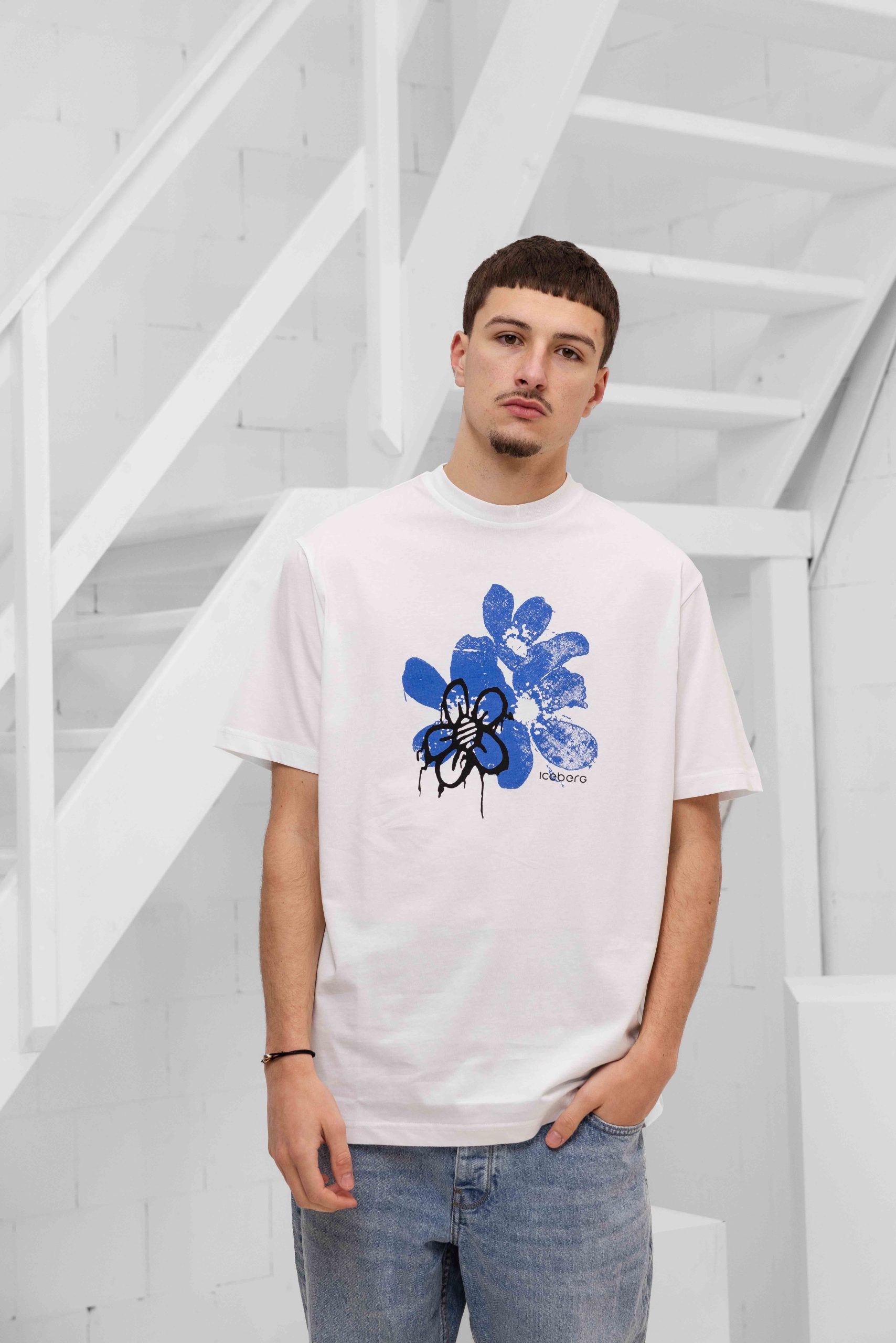 Iceberg 5D F071 Jersey T-Shirt Heren Wit