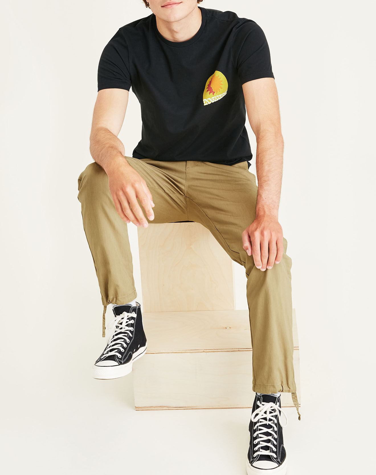 Dockers Pantalon chino en Coton Bio Mobile Icon Tapered beige foncé
