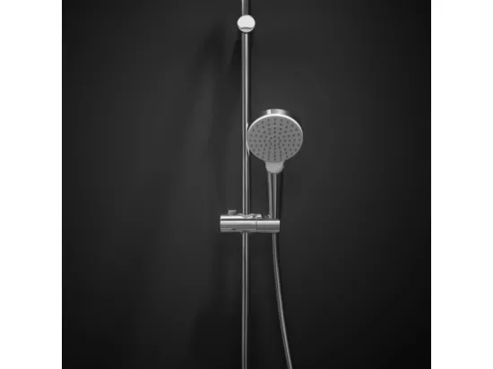 Pommeau de douche HANSGROHE Crometta EcoSmart blanc/chromé + flexible de douche HANSGROHE Designflex 160 cm chromé