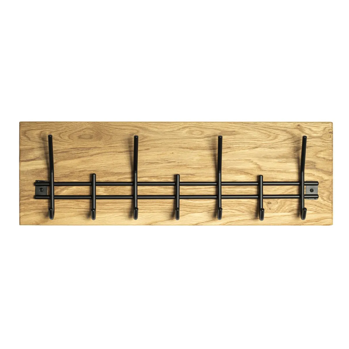 pegane Garderobe murale chêne et métal - Noir