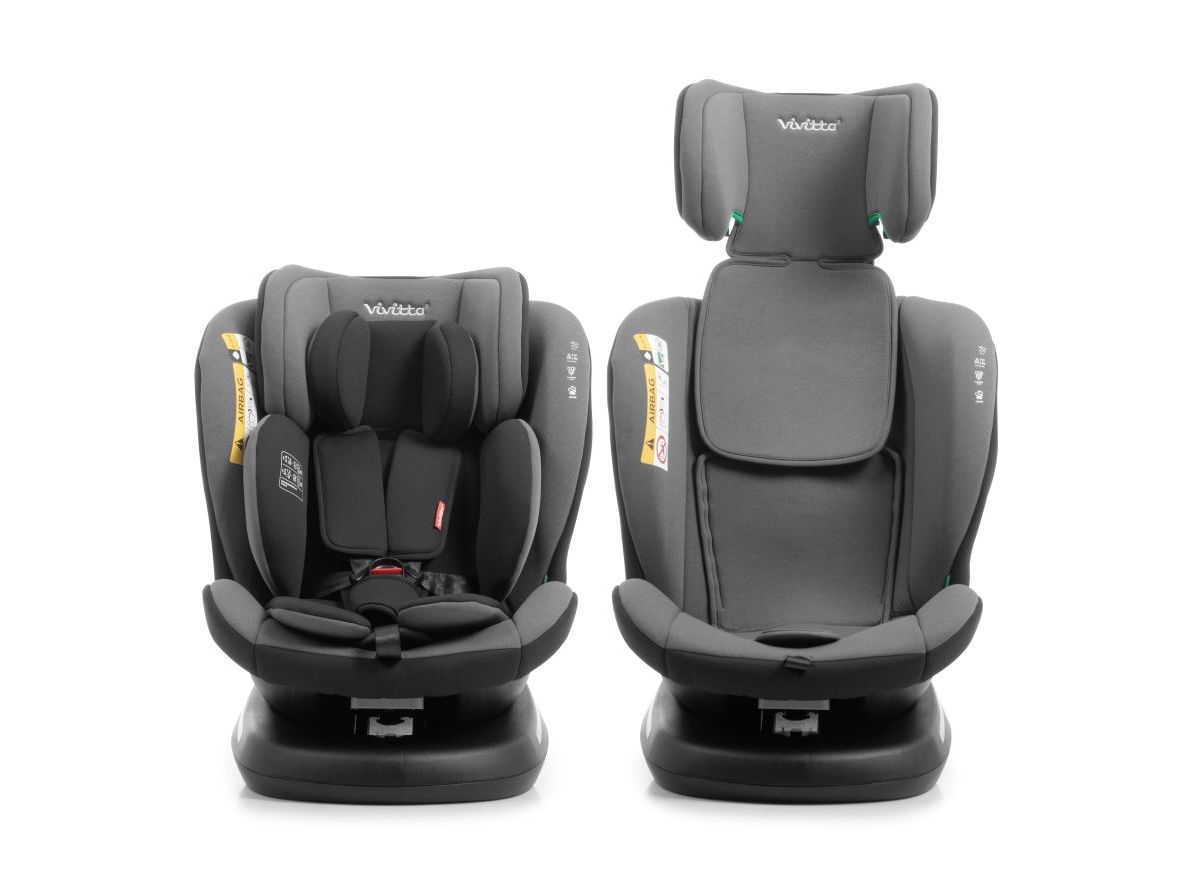 CADEIRA AUTO VIVITTA ROTATIVA CINZENTO 40-150CM
