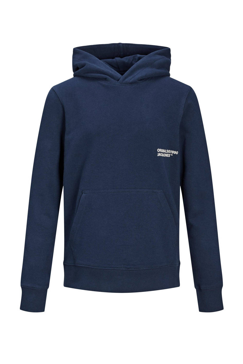 JACK & JONES hoodie JORWORLDWIDEmet tekst donkerblauw