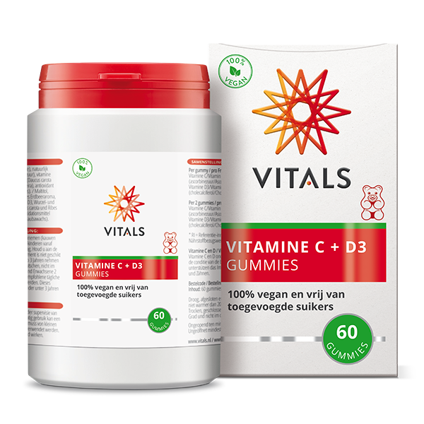 Vitals Vitamine C + D3 60 Gummies
