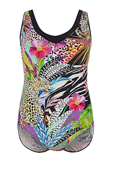 Badeanzug, Softschalen, Animalprint, tiefer Rückenausschnitt