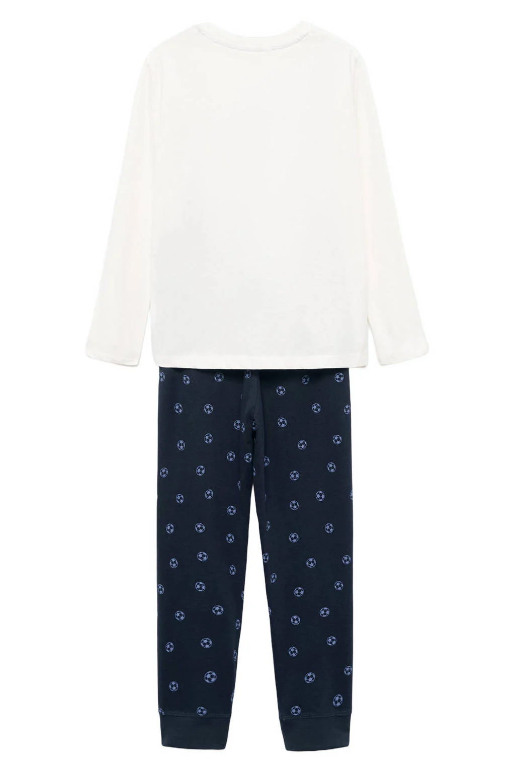 Mango Kids pyjama donkerblauw/wit