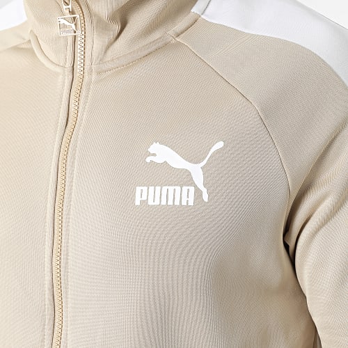 Veste Zippée A Bandes T7 Iconic 539484 Beige