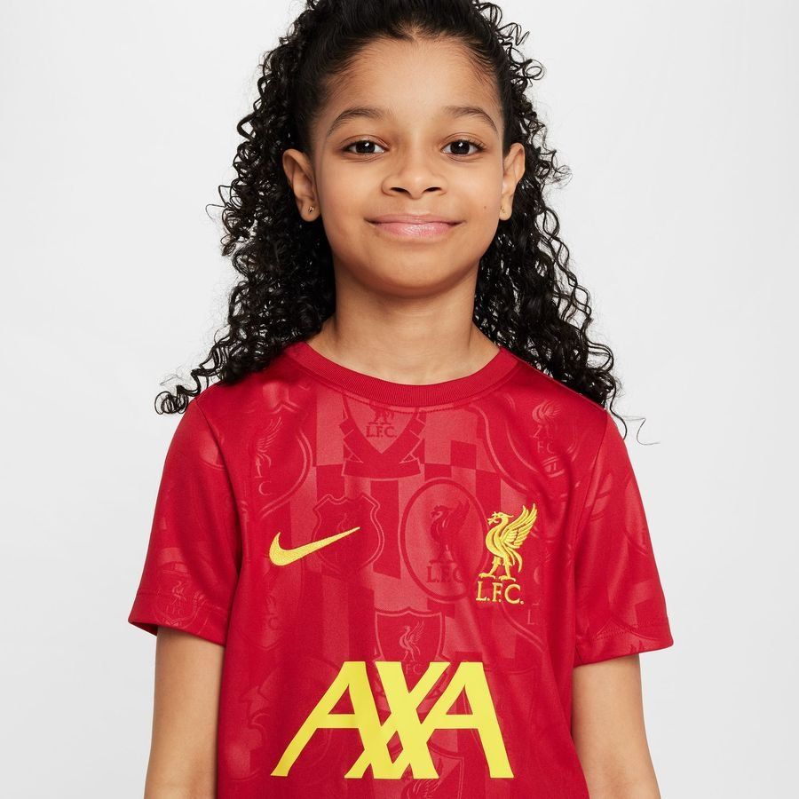 Liverpool T-shirt d'Entraînement Dri-FIT Academy Pro Avant-Match - Rouge/Jaune Enfant
