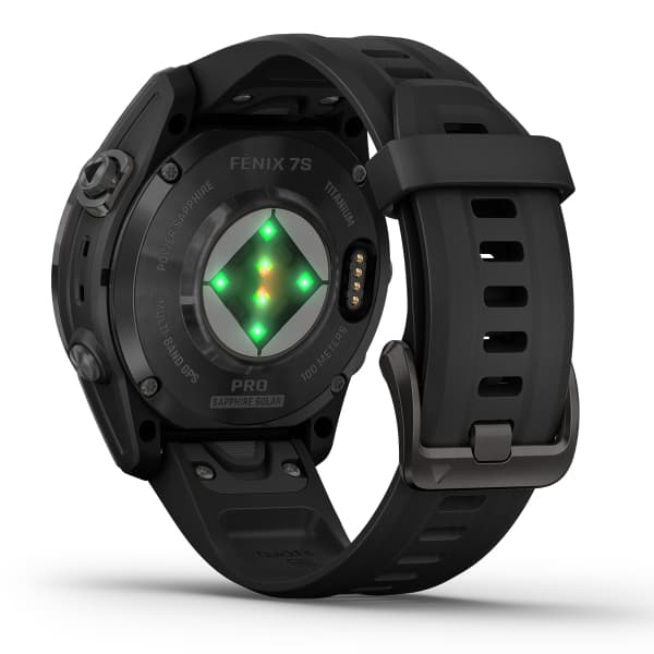 Montre cardio GPS GARMIN FENIX 7S PRO SAPPHIRE SOLAR SAPPHIRE SOLAR/CARBON GREY DLC TITANE/BLACK