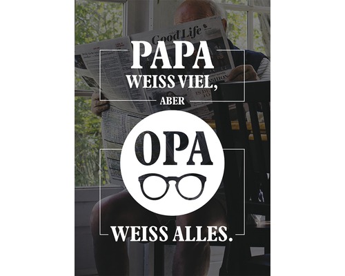 Wenskaart: Papa weet veel, maar opa weet alles. 11,5 x 16 cm