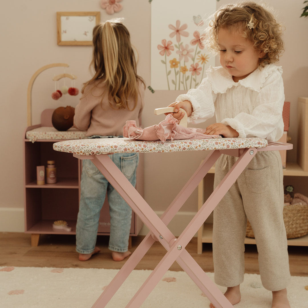 little dutch strijkplank met strijkijzer - roze