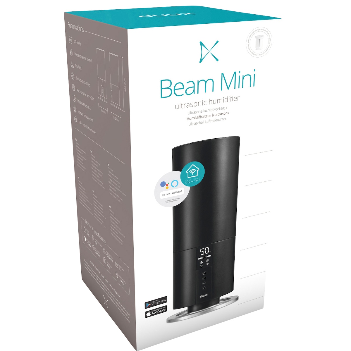 Duux Beam Mini Smart 2 luftfukter DXHU12 (sort)