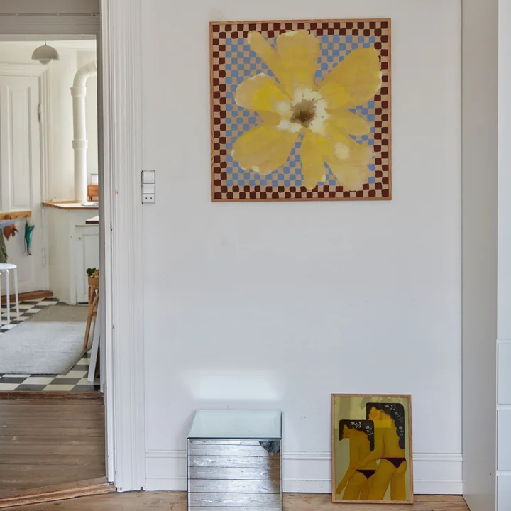 Paper Collective - Flower with Checks 02 Poster, 70 x 100 cm