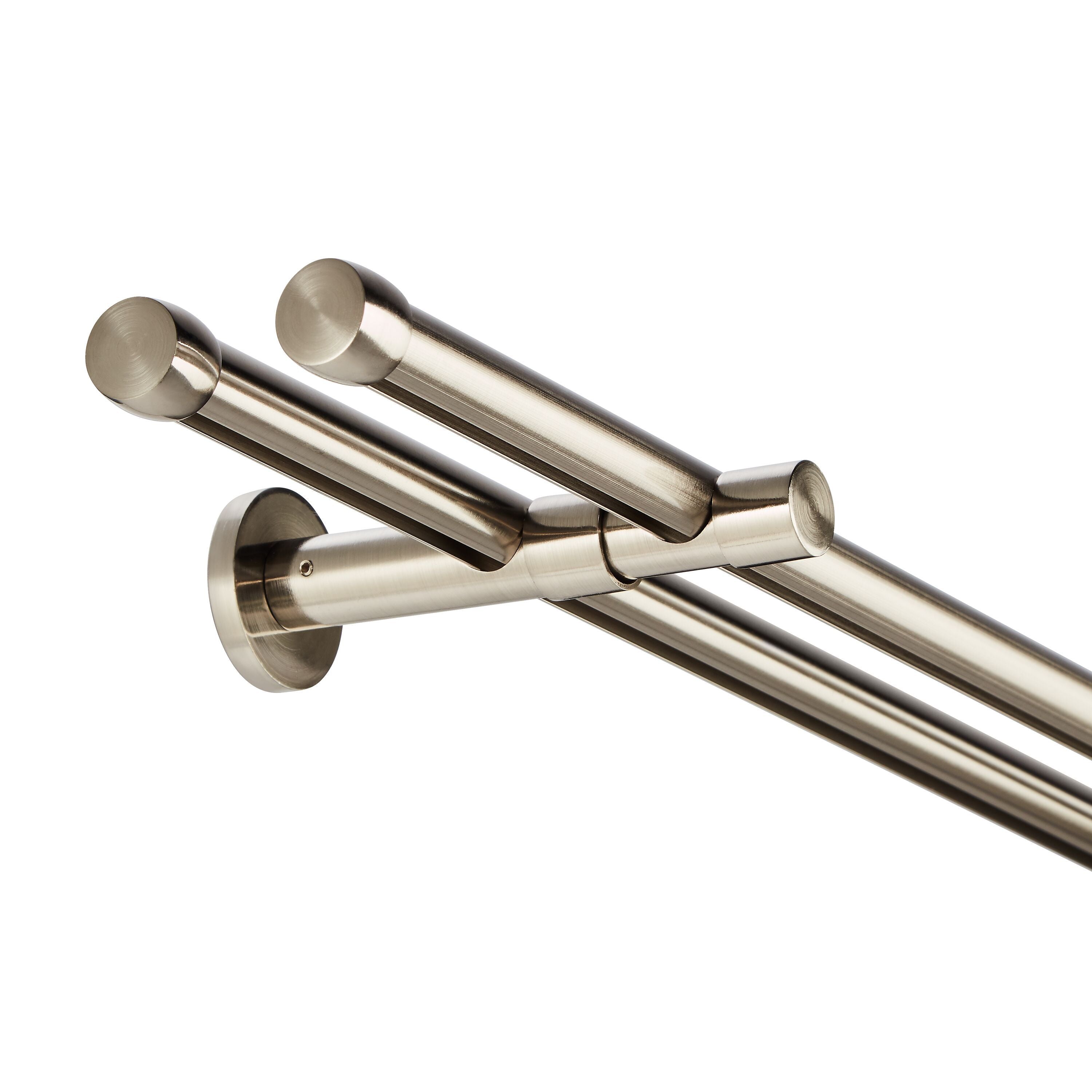METALL Vorhangstange mit Innenlauf - Silber / B: 160.0 cm