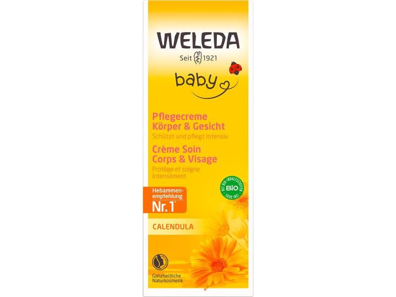 WELEDA Baby-Pflegecreme Körper und Gesicht 75 ml Pflegecreme mit Calendula-Extrakt