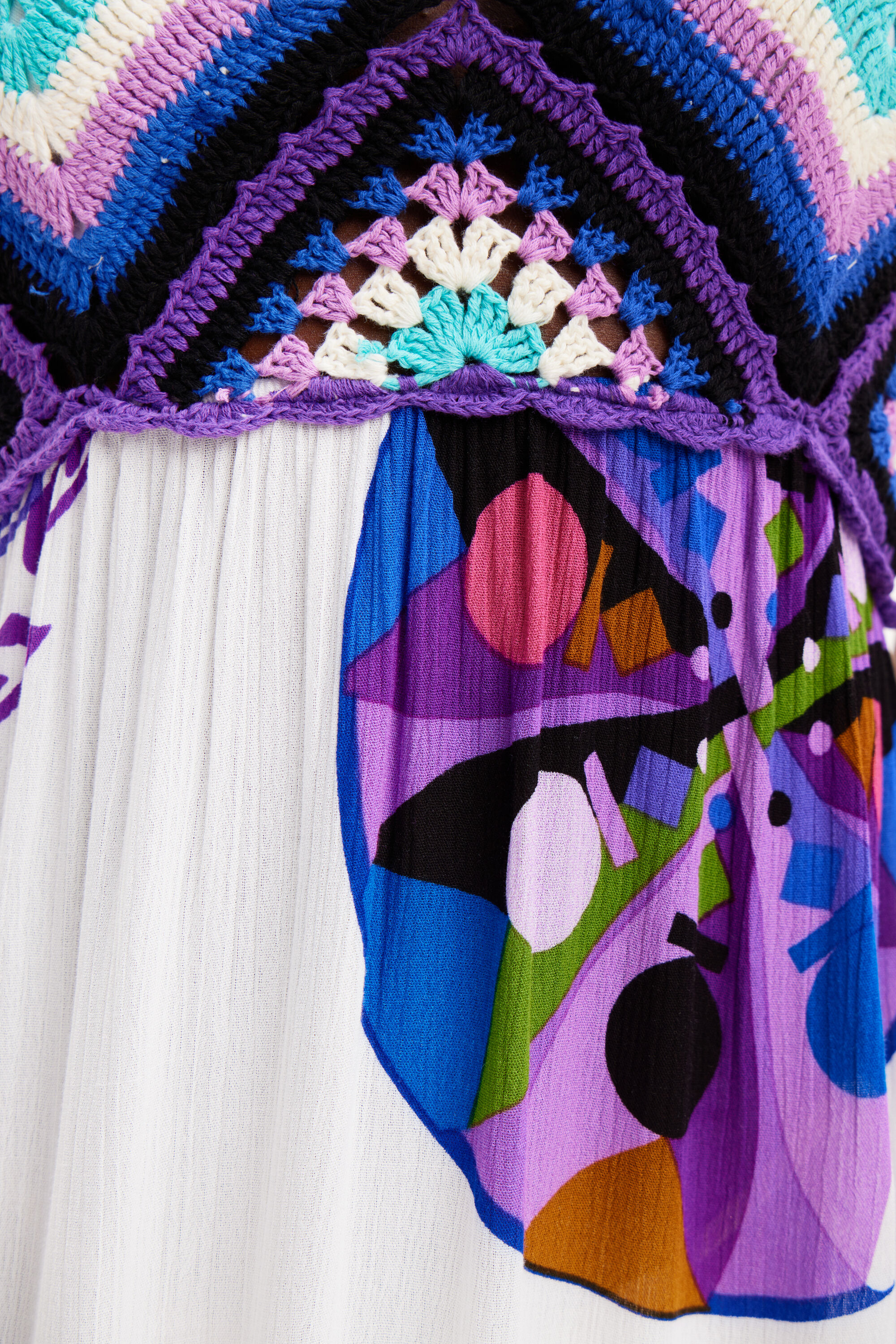 Robe longue crochet M. Christian Lacroix