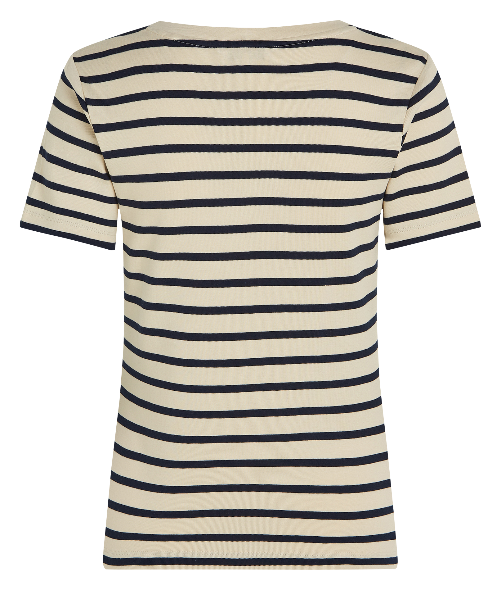 Tee-shirt ajusté col V en coton | Blanc
