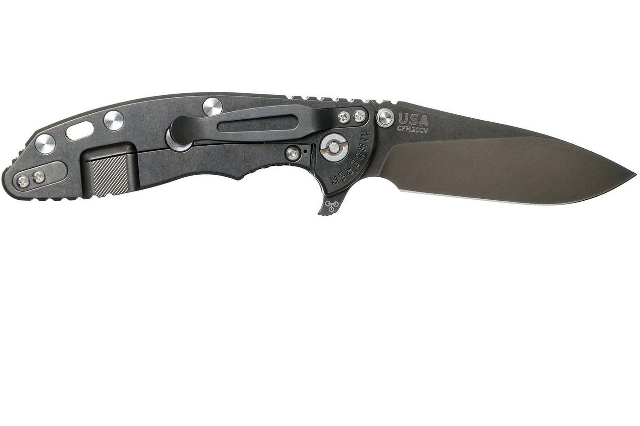 Rick Hinderer XM18 3,5” Skinny Slicer Black DLC, Black G10