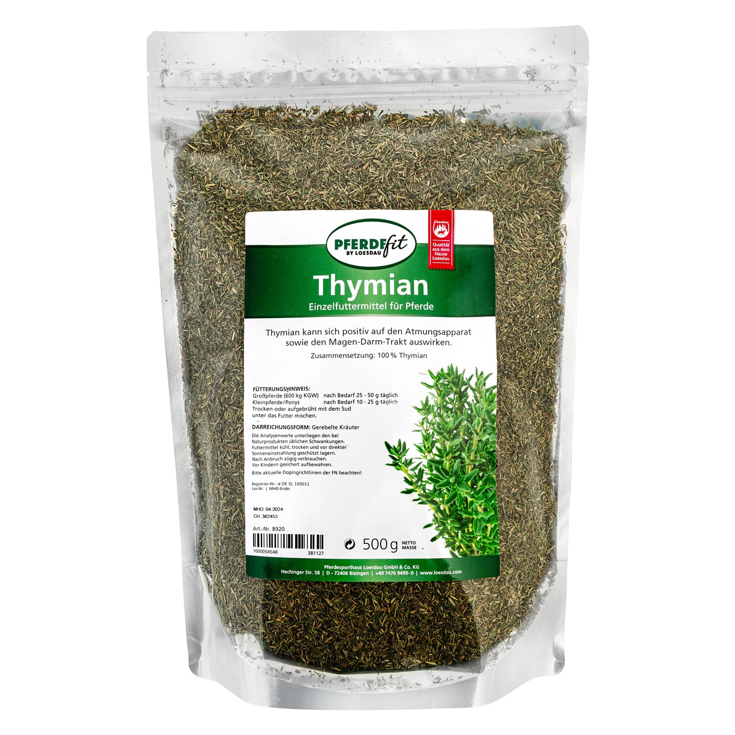 PFERDEfit by Loesdau Thymian  - 500 g