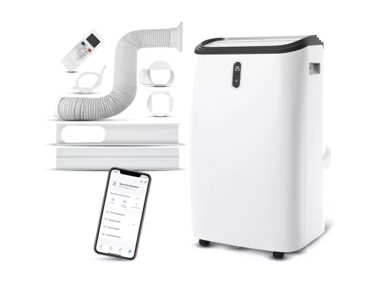 Climatiseur mobile réversible chaud/froid 16000BTU 4.7KW avec fonction Wifi et télécommande - Cool Clima