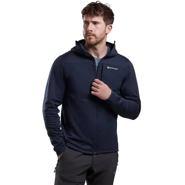 Veste polaire randonnée MONTANE FURY XT HOODIE ECLIPSE BLUE