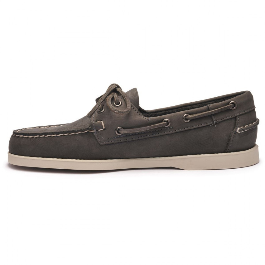 DOCKSIDES PORTLAND CRAZY DK Grey-Chaussures bateau pour homme en cuir Portland