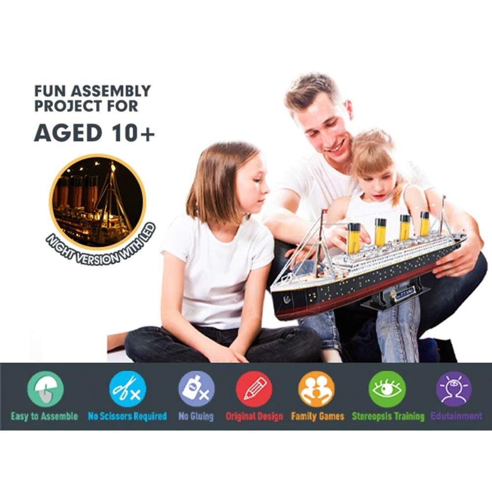 Titanic 3D-Puzzle mit Beleuchtung