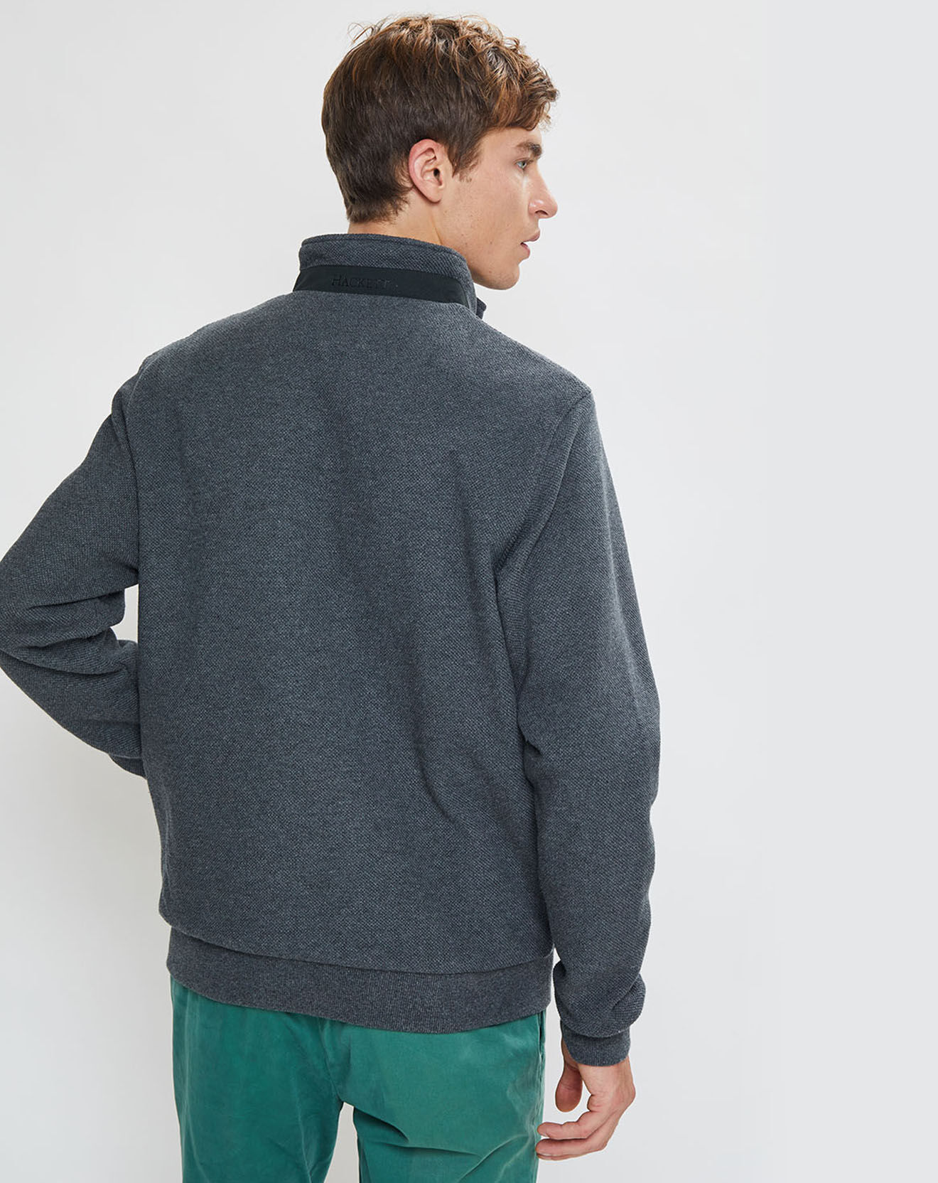 Hackett London Bombers en jersey Point gris