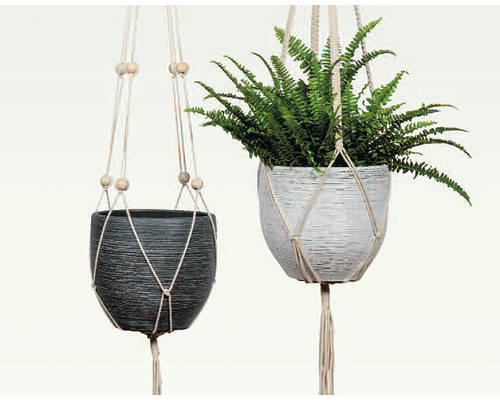 Le Havre keramische bloempot, Ø 14 cm, H 12 cm, grijs