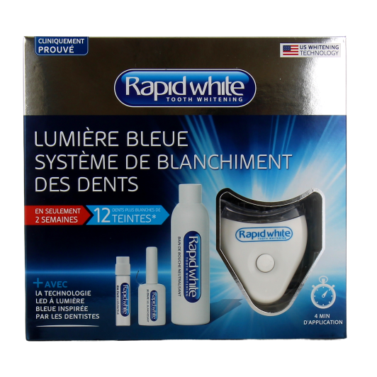 Rapid White Lumière Bleue Kit de Blanchiment des Dents