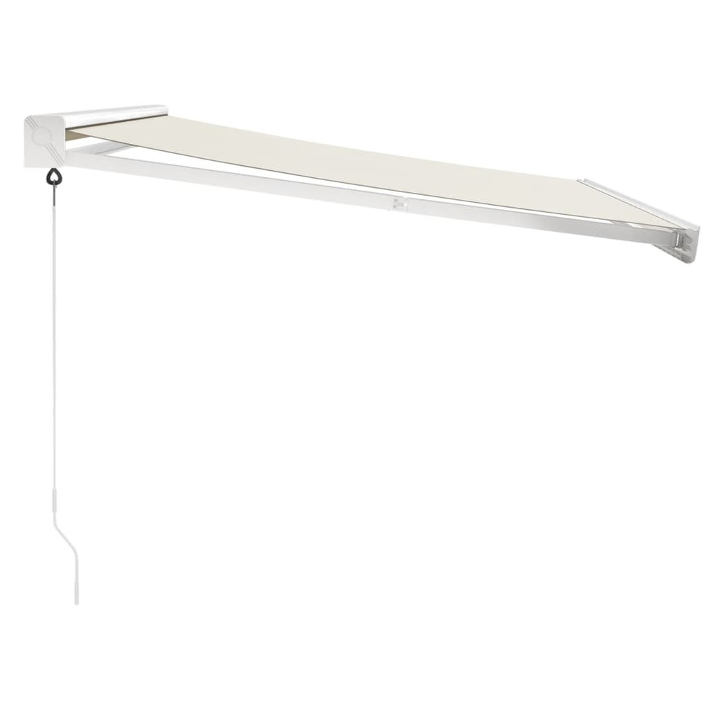 Auvent rétractable crème 3,5x2,5 m tissu et aluminium