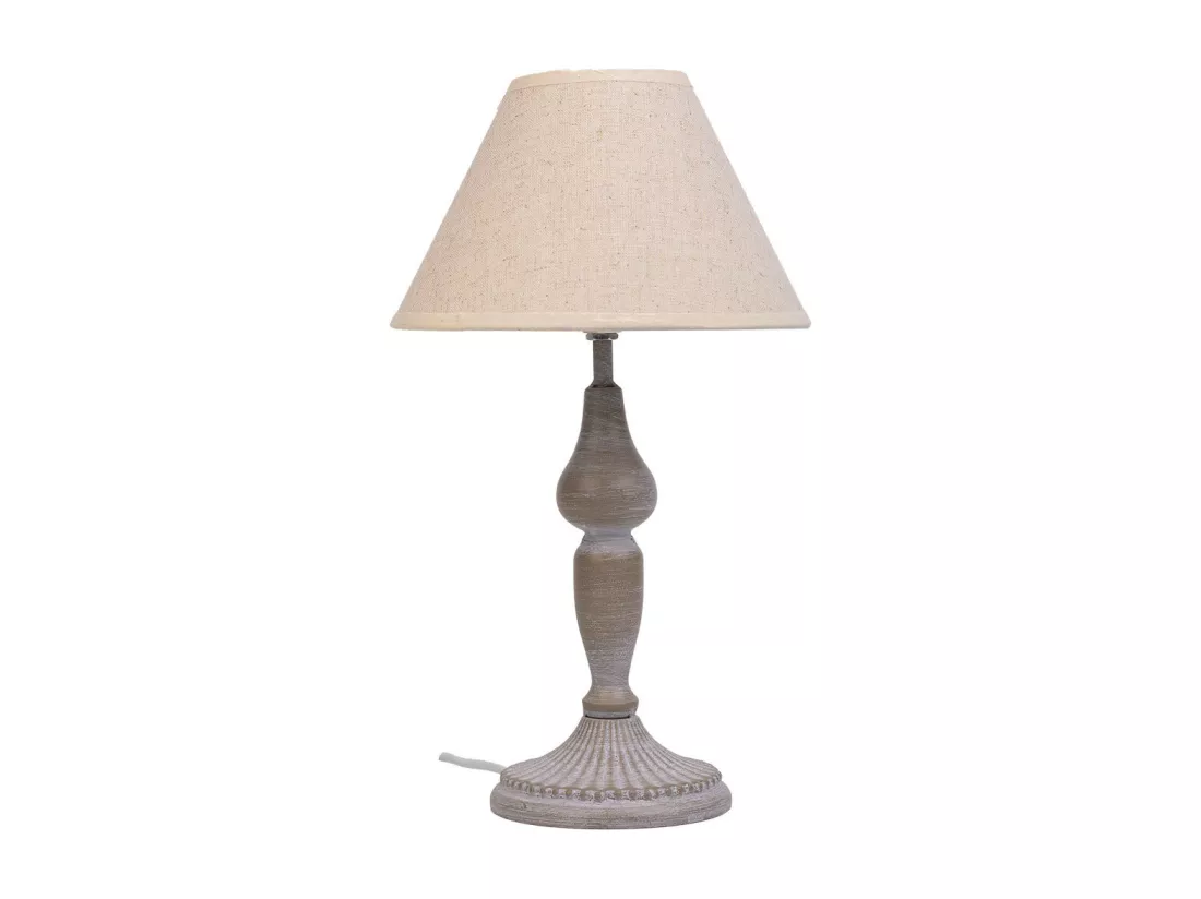 Lampe de table en métal gris 20x20x34h