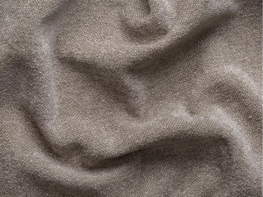 Canapé d'angle droit en tissu taupe CAMILIO de Maison Céphy