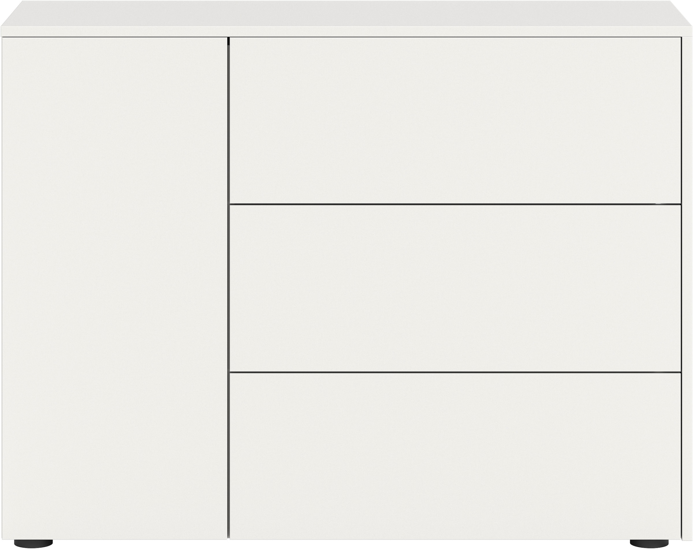 INOSIGN Sideboard »Zolder, Breite 105 cm, push-to-open, 1 Tür, 3 Schubkästen« Anrichte, Kommode, Schrank