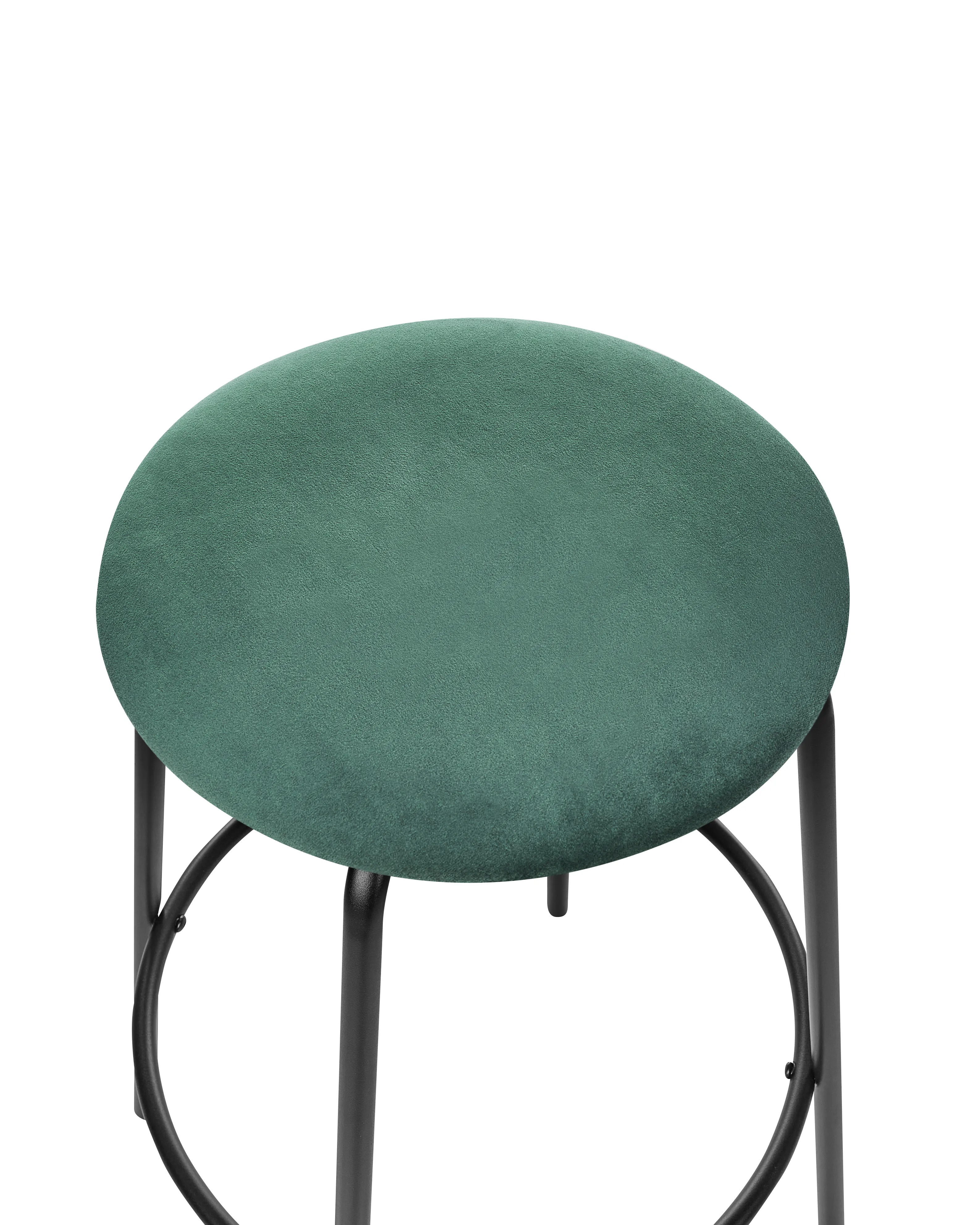 Set van 2 barstoelen MORTON Fluweel Smaragdgroen