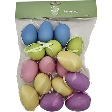 Plastæg med ophæng 6 cm - flere varianter - assorteret