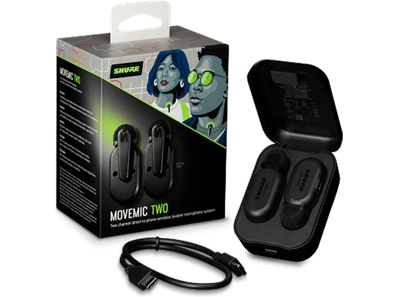 Shure MoveMic Two Set mit zwei Funk-Ansteckmikrofonen