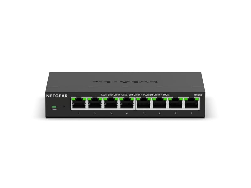 Netgear Switch MS308-100EUS 8 Port NETGEAR 8 Port Multi-Gigabit 2.5G Ethernet Unmanaged Switch