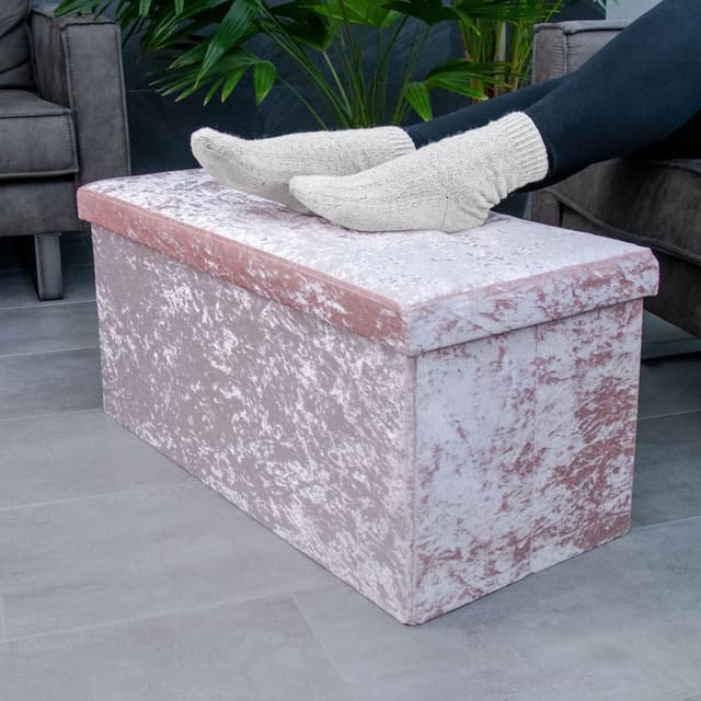Klapsæde Skammel bænk 76x38x38cm Taburet (pink)