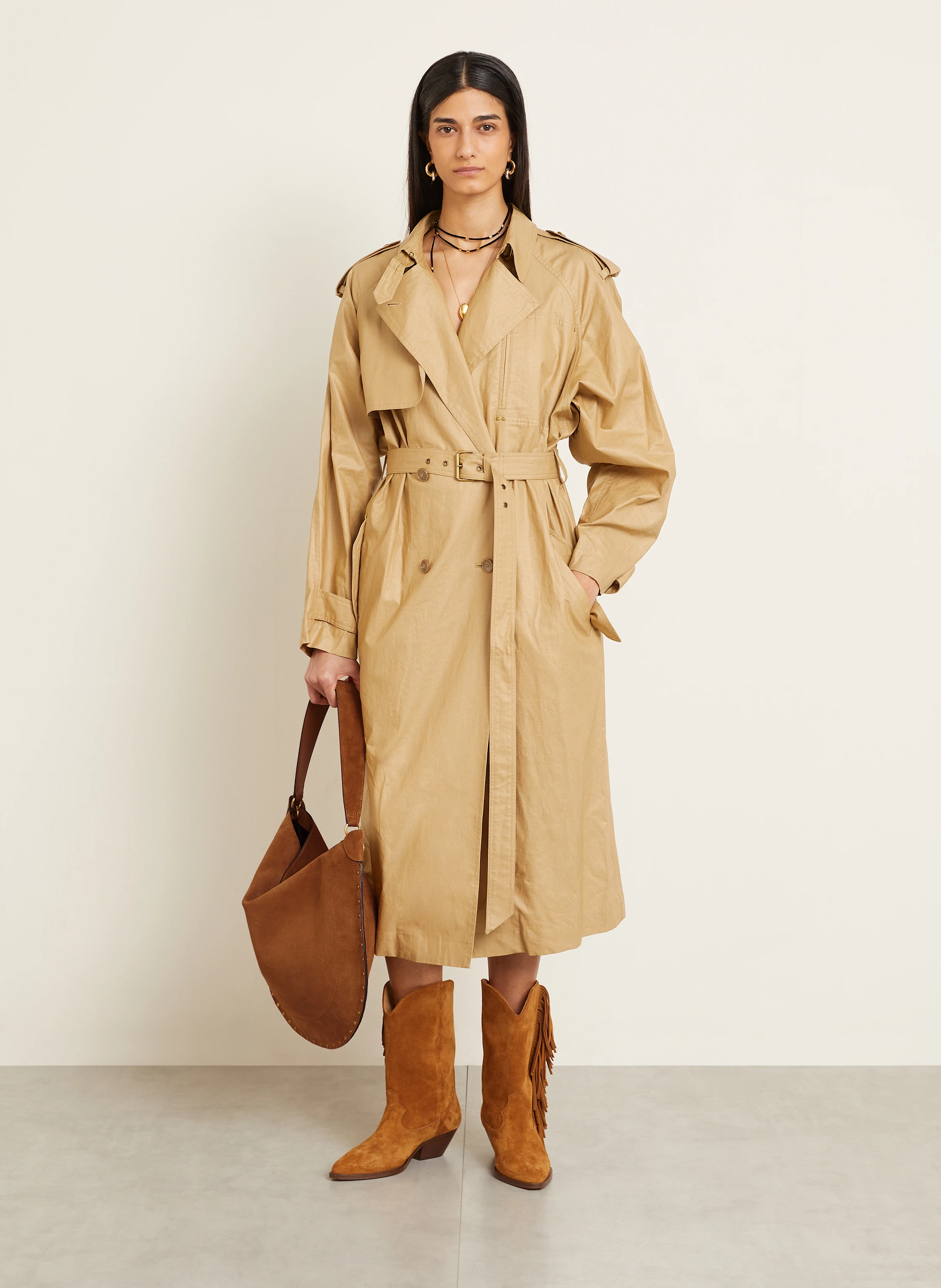 ISABEL MARANT Shopper OSKAN mit Pouch und Nieten