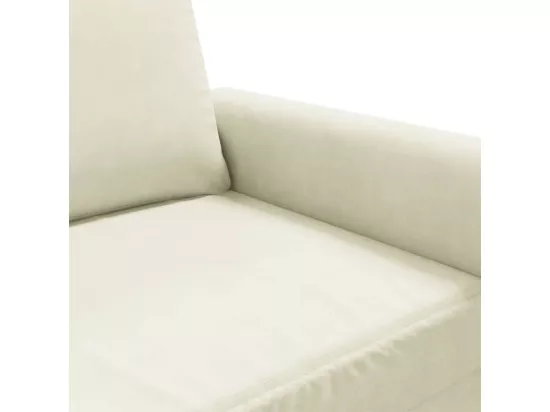 Canapé à 2 places Crème 120 cm Velours