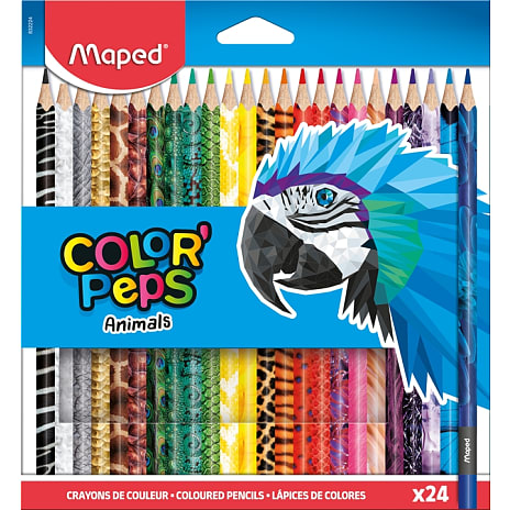 Maped Color'Peps Animals farveblyanter - 24 stk.
